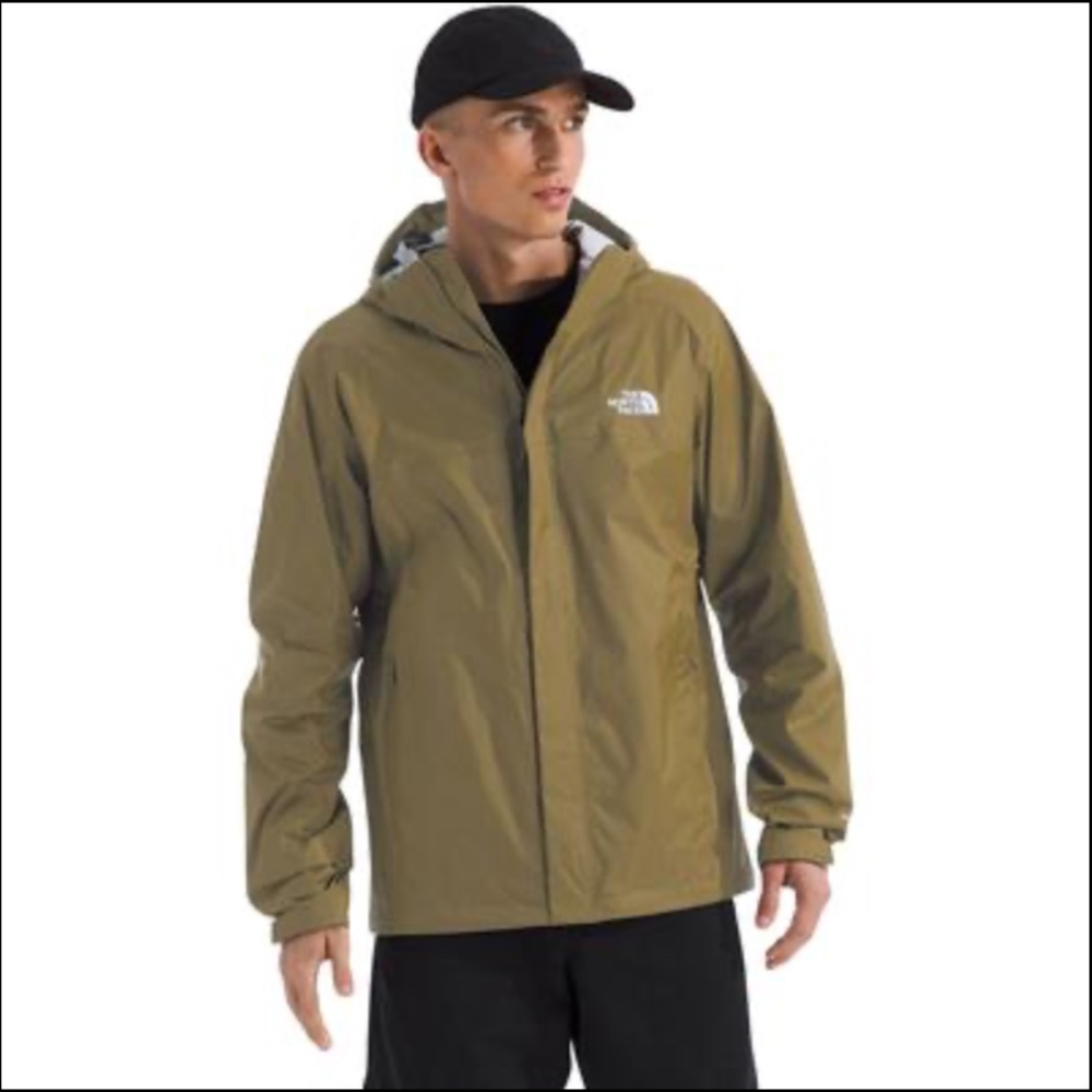 The North Face Men’s Venture 2 Rain Jacket Duck Green British Khaki Men's Size L